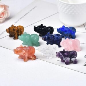 Natural Stone Bear Figurine